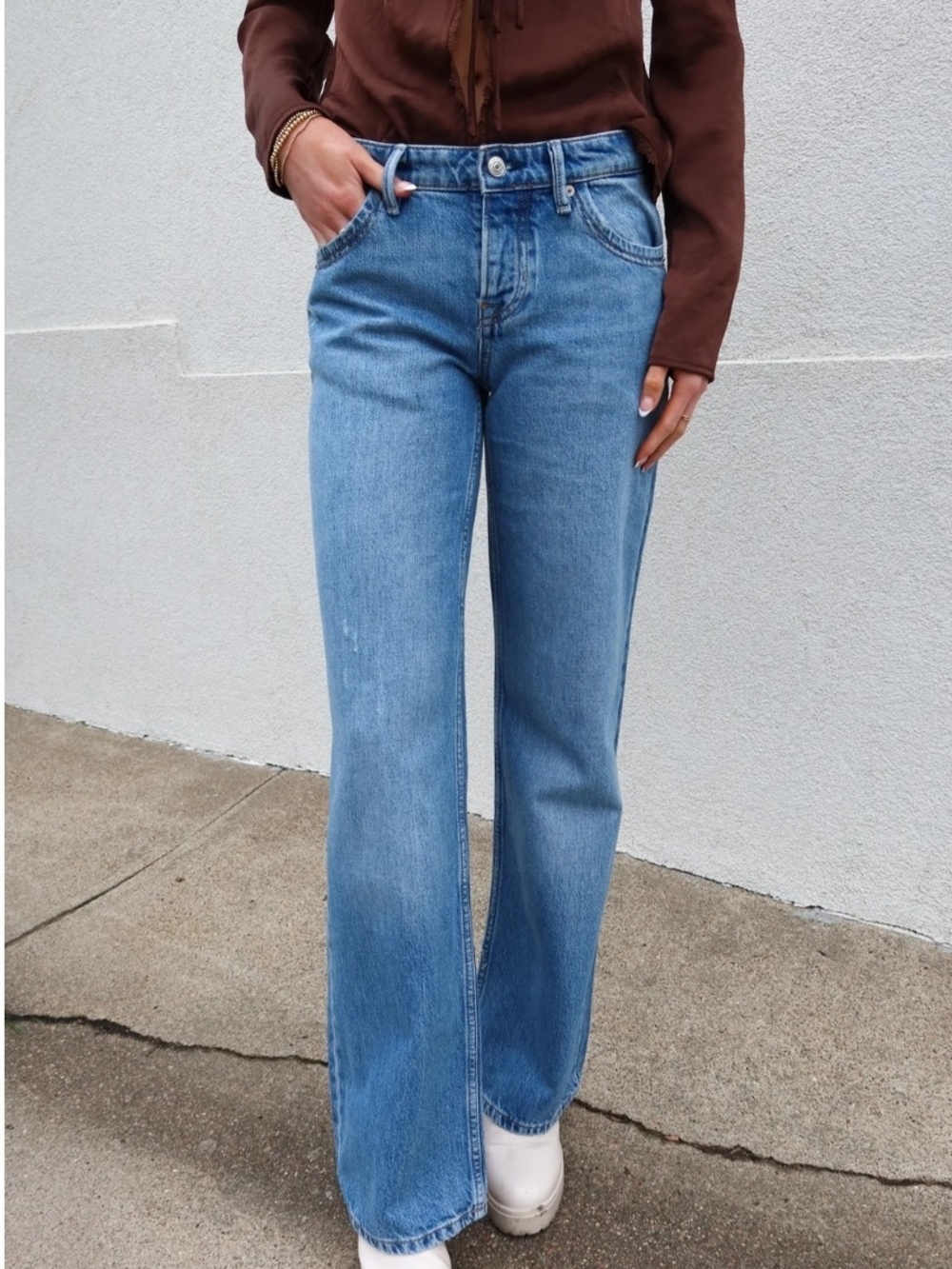 NWT We The Free People Tennessee Low Rise Boyfriend Jeans Cowboy Romance Size 26